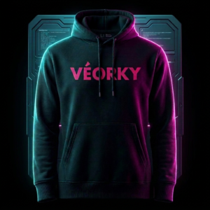 Genesis VÉORKY Origin Hoodie — CyberBlack with Neon Pink Accent
