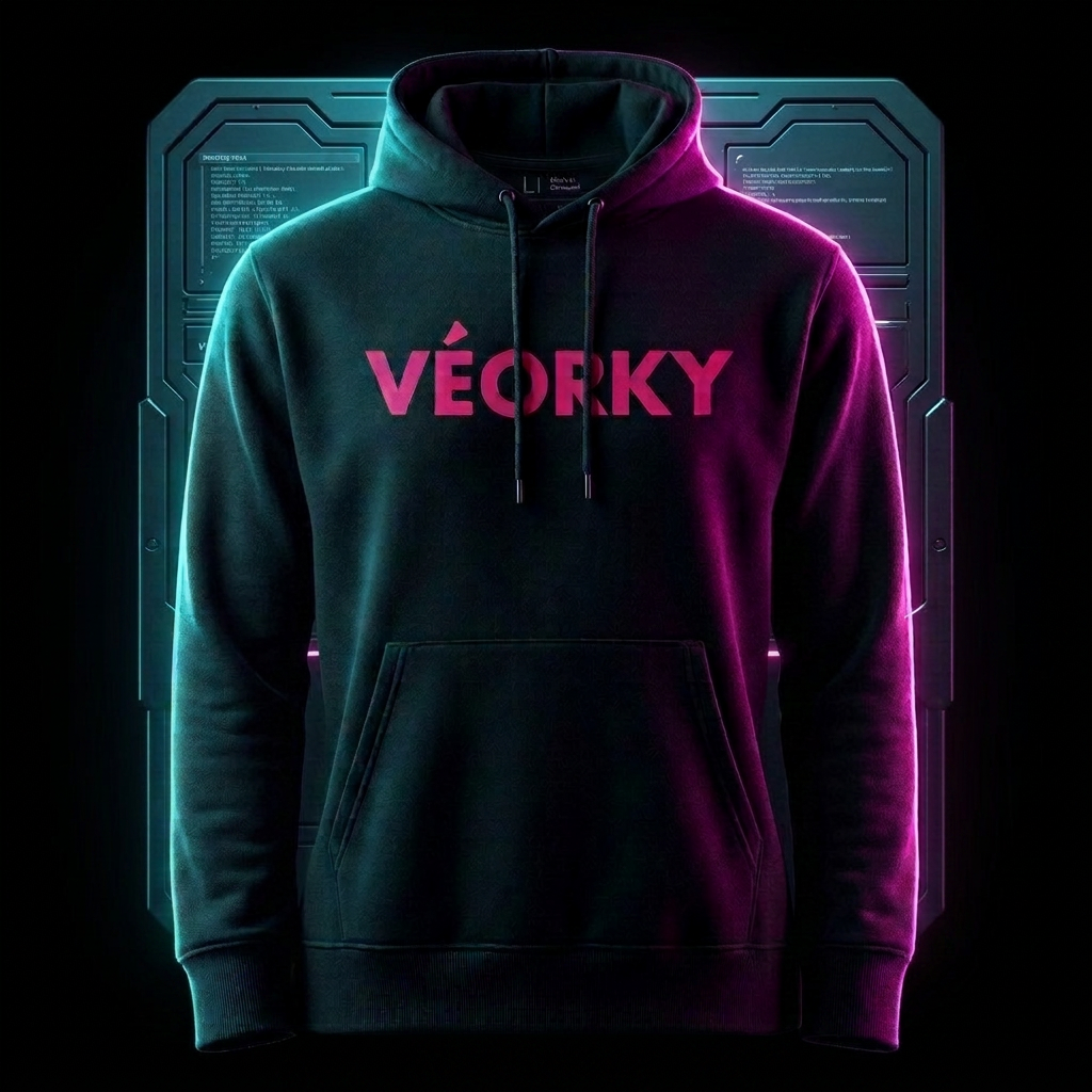 Genesis VÉORKY Origin Hoodie — CyberBlack with Neon Pink Accent